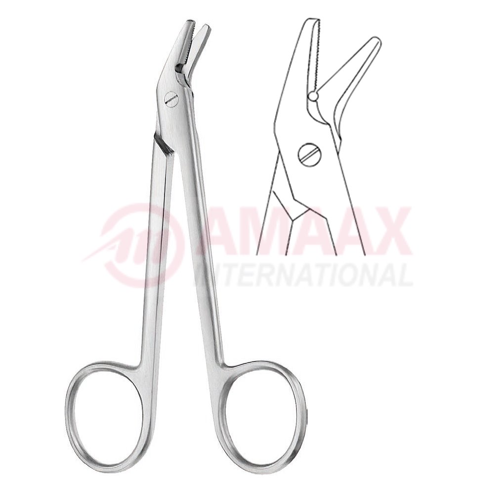 Universal Wire Cutting Scissors Toothed Curved 12cm (4 3/4")