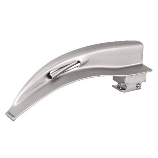 McIntosh fiber optic laryngoscope mirror finish with interchangeable light guide blade