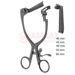 Caspar-lumbal-retractor-17-cm-complete-set-with-5-black-finish-blades