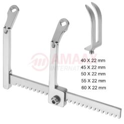 Caspar-retractor-16.5-cm-complete-set-with-2-prong-5-sharp-blades