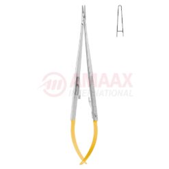 Castroviejo-jacobson-micro-needle-holder-tc-With-catch-straight-smooth-jaw