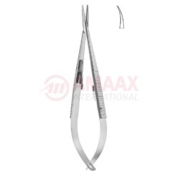 Castroviejo-micro-needle-holder-14-cm-with-catch-curved