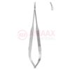 Micro-needle-holder-flat-handle-curved-dimond-coated-jaw