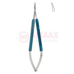 Micro-needle-holder-light-weight-with-blue-colored-anodized-curved