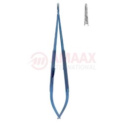 Micro-needle-holder-titanium-with-catch-straight-dimond-coated-jaw