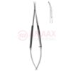 Delicate-spring-type-micro-scissors-round-10mm-blade-length-curved