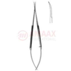 Delicate-spring-type-micro-scissors-round-10mm-blade-length-curved