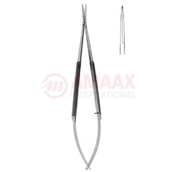 Delicate-spring-type-micro-scissors-round-10mm-blade-length-straight