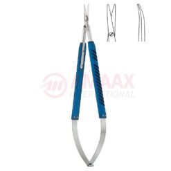 Lightweight-well-balanced-micro-scissors-spring-type-round-cutting-blades-blunt-curved