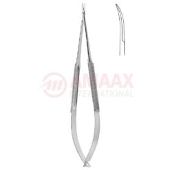 Standard-spring-type-micro-dissecting-scissors-round-curved-blunt