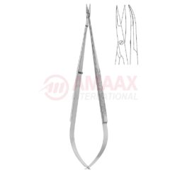 Toledo-spring-type-micro-vascular-scissors-flat-curved