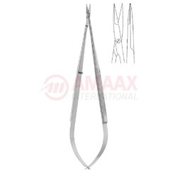 Toledo-spring-type-micro-vascular-scissors-flat-straight