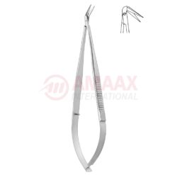 Toledo-spring-type-vascular-micro-scissors-sharp-flat-125