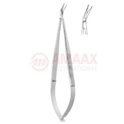 Toledo-spring-type-vascular-micro-scissors-sharp-flat-25
