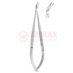 Toledo-spring-type-vascular-micro-scissors-sharp-flat-45