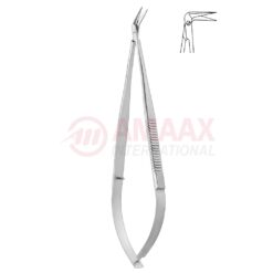 Toledo-spring-type-vascular-micro-scissors-sharp-flat-90