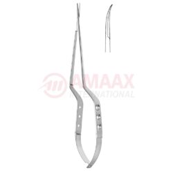 Yasargil-micro-scissors-bayonet-3-hole-type-handle-curved-right