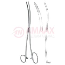 Bozemann Douglas Cotton Swab Forceps S-Shaped Curved 26cm