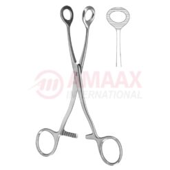 Collin Tongue Holding Forceps Oval Small Jaw 16cm