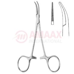 Dandy Hemostatic Forceps Cross Serrated 12cm Laterally Curved