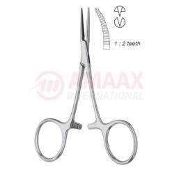 Micro Mosquito Forceps 1x2 Teeth Curved, 10cm