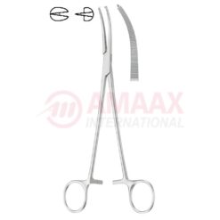 Heiss Hemostatic Forceps 1x2 Teeth Curved 20cm