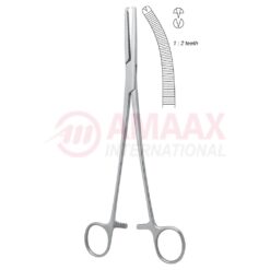 Holzbach Hemostatic Forceps 1x2 Teeth Curved 23.5cm