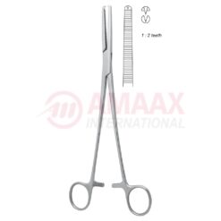 Holzbach Hemostatic Forceps 1x2 Teeth Straight 23.5cm