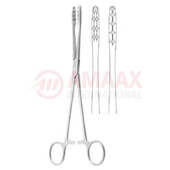Ulrich Cotton Swab Forceps With Ratchet Straight