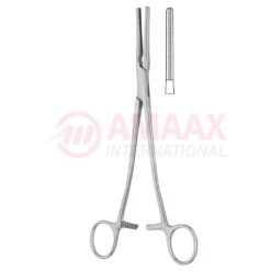 Wertheim Hysterectomy Forceps 25cm Straight De-Bakey Serration