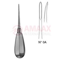 Bein Root Elevator Pointed 13cm 2 Mm Slightly Curved, Fig 0a