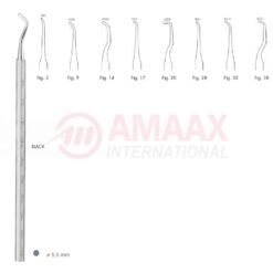 Black Cutting Instrument Single End With Octagonal Handle Fig.3-38