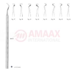 Black Cutting Instrument Single End With Octagonal Handle Fig.57-66