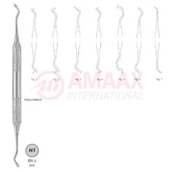 Hollenback Amalgam Plugger Double Ended Extra Light Diameter 10mm Hollow Handle