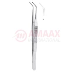Landgraf Dental Tweezer No. 4, 15cm (6"), Angled
