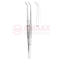 London-College Dental Tweezer No. 1, 15cm (6"), Curved, With Lock