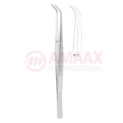 London-College Dental Tweezer No. 2, 15cm (6"), Curved