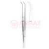 London-College Dental Tweezer No. 4, 15cm (6"), Angled, With Lock
