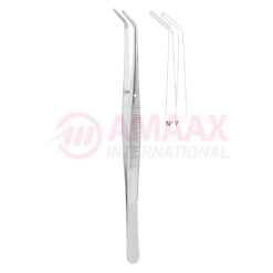 London-College Dental Tweezer No. 7, 15cm (6"), Angled