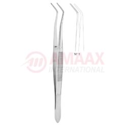 Meriam Dental Tweezer Fig.1, 16cm (6 1/4"), Angled