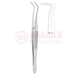 Meriam Dental Tweezer Fig.6, 16cm (6 1/4"), Angled