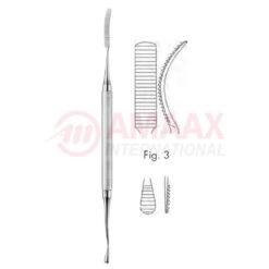 Miller-Colburn Bone File Double Ended No.3,18cm (7"), Downwards Cutting