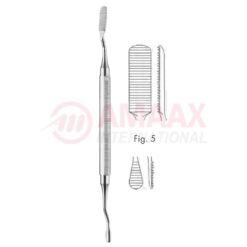 Miller-Colburn Bone File Double Ended No.5,18cm (7"), Downwards Cutting