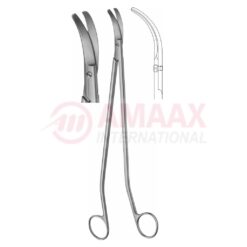 Mueller Rectum Scissors, Strongly Curved, Heavy Pattern, Blunt/Blunt, 32.5cm (12 3), Angled Handle