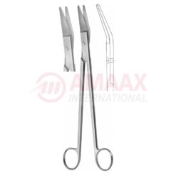 Resano Dissecting Scissors (Cartilage Scissors), Angled On Flat, 20 Degree, Heavy Pattern, Blunt/Blunt, 25cm (9 3/4")