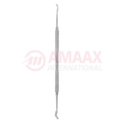 Schure Scaler/Pusher 17.5cm One Side Sharp / One Tip Serrated Round Handle