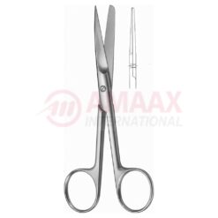 Surgical Scissors (Scissors For Wound Edges), Straight, Serrated (One Blade), Sharp/Blunt, 13cm (5")