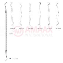 Black Cutting Instrument Double End With Octagonal Handle Fig.49/50-Fig.63/64