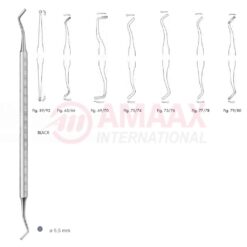 Black Cutting Instrument Double End With Octagonal Handle Fig.65/66-Fig.89