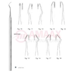 Bunting File Root Planning Single Ended With Octagonal Handle